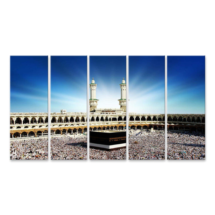 islandburner Bild auf Leinwand Kaaba Mekka Saudi Arabien Bilder Wandbilder Poster Leinwand 160x80cm