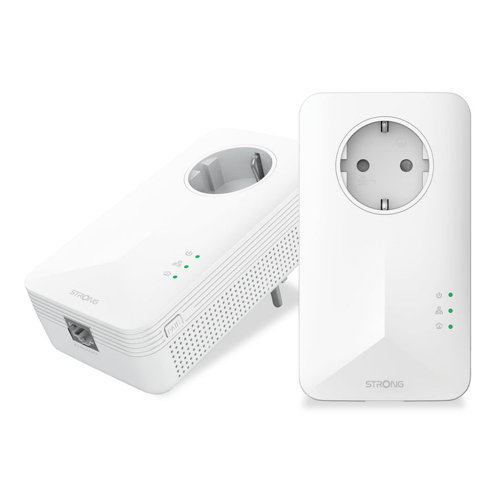 STRONG Powerline 1000 Duo, PowerLAN-Adapter Set mit 2 Stück, 1000 Mbit/s, Hochgeschwindigkeits-Netzw