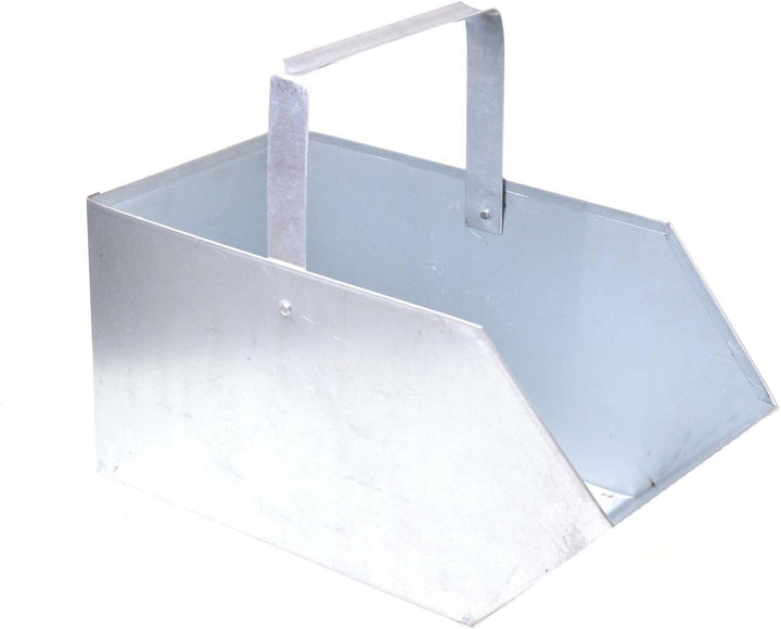 Kohlenkasten Kohlenschütte Aschekasten Aschebehälter Metallkohlenkasten Kohlewanne (Silber (Verzinkt