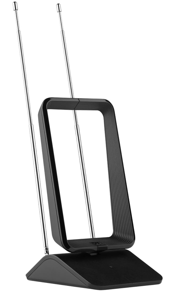 One for All DVB-T/DVB-T2 Indoor/Zimmerantenne – Full HD/HDTV Fernseher TV Antenne mit Verstärker - 0