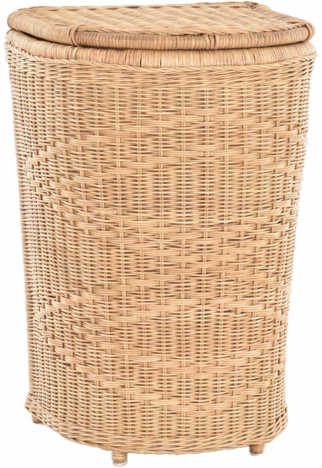 Edle Rattan Wäschetonne Wäschekorb mit Deckel Korb Aufbewahrung für Wäsche mit Inlett Wäschesammler
