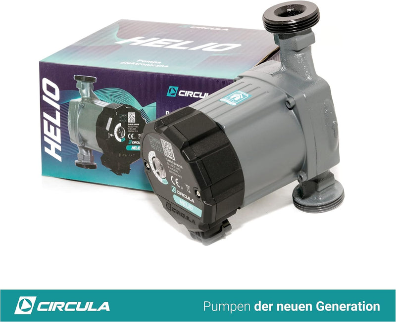 CIRCULA Hocheffizienzpumpe Helio 25-40/180, Robuste Umwälzpumpe und Heizungspumpe, IP 44, Auto-Modus