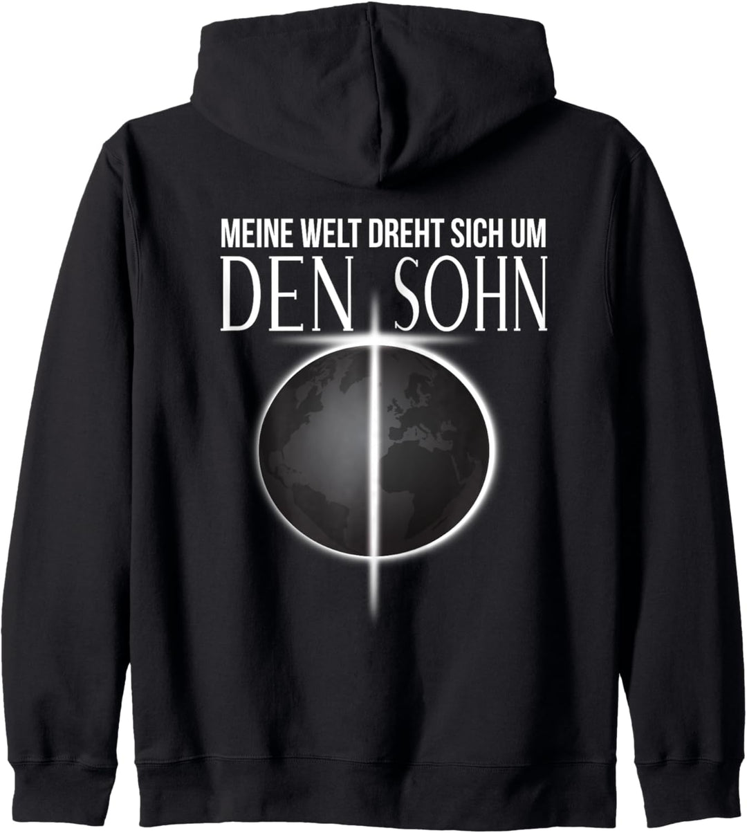 Christliche Kleidung Kreuz Weltkugel Gott Jesus Bibel Spruch Kapuzenjacke