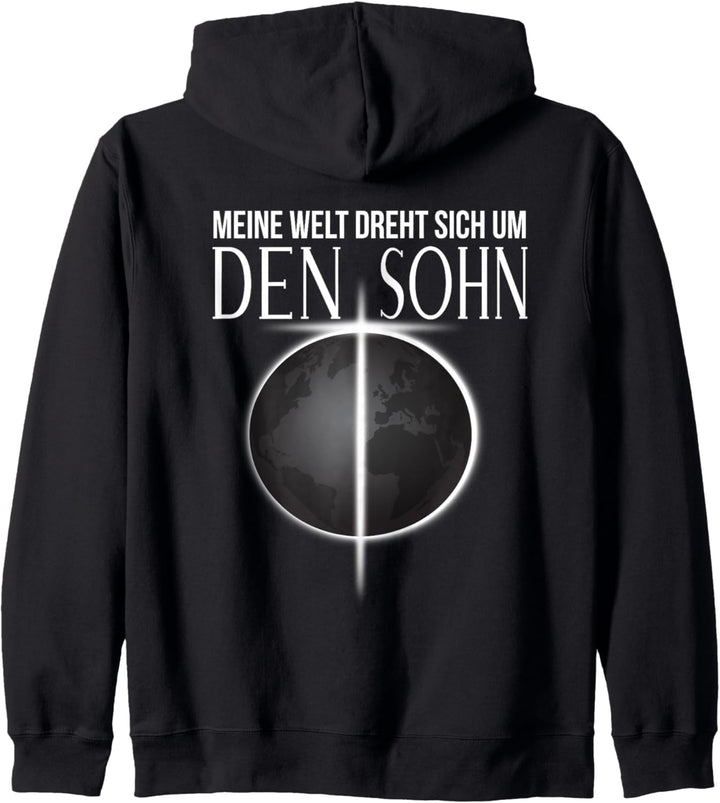 Christliche Kleidung Kreuz Weltkugel Gott Jesus Bibel Spruch Kapuzenjacke