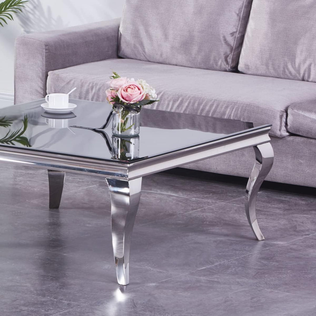 Euro Tische Glasplatte für Kaminofen und Tischplatte in 90x60cm Facettenschliff, Schutzplatte mit 6m