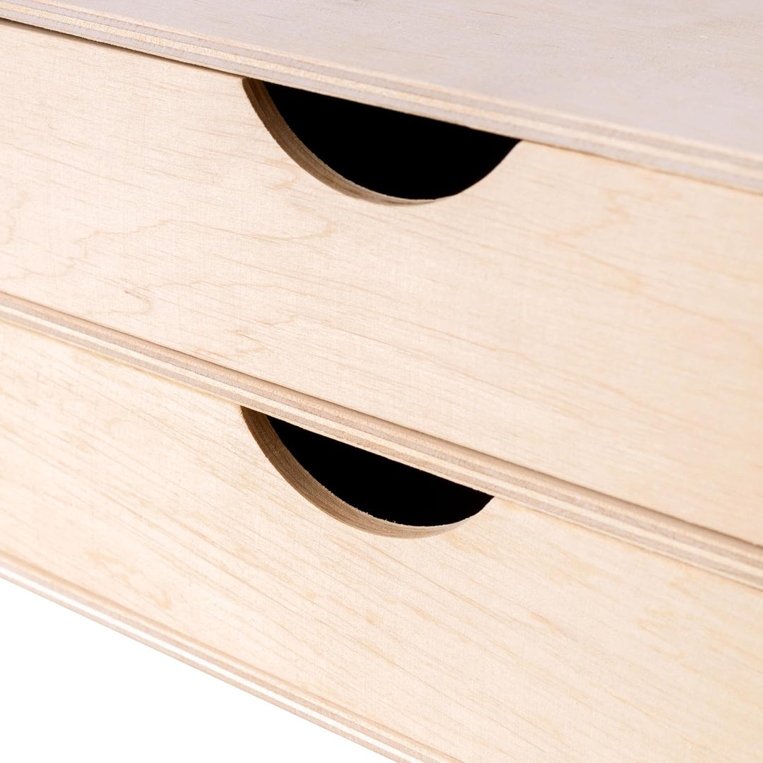Creative Deco Schubladenbox Schubladenelement | 2 Schubladen | 33 x 25 x 13,5 cm (+/- 1 cm) | Mini-K