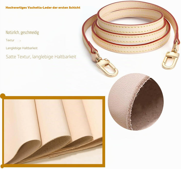 Senral Langer Vachetta Leder Gurt 100/110/120/130/140 cm Schmaler Umhängegurt für NEU Favorite MM Po