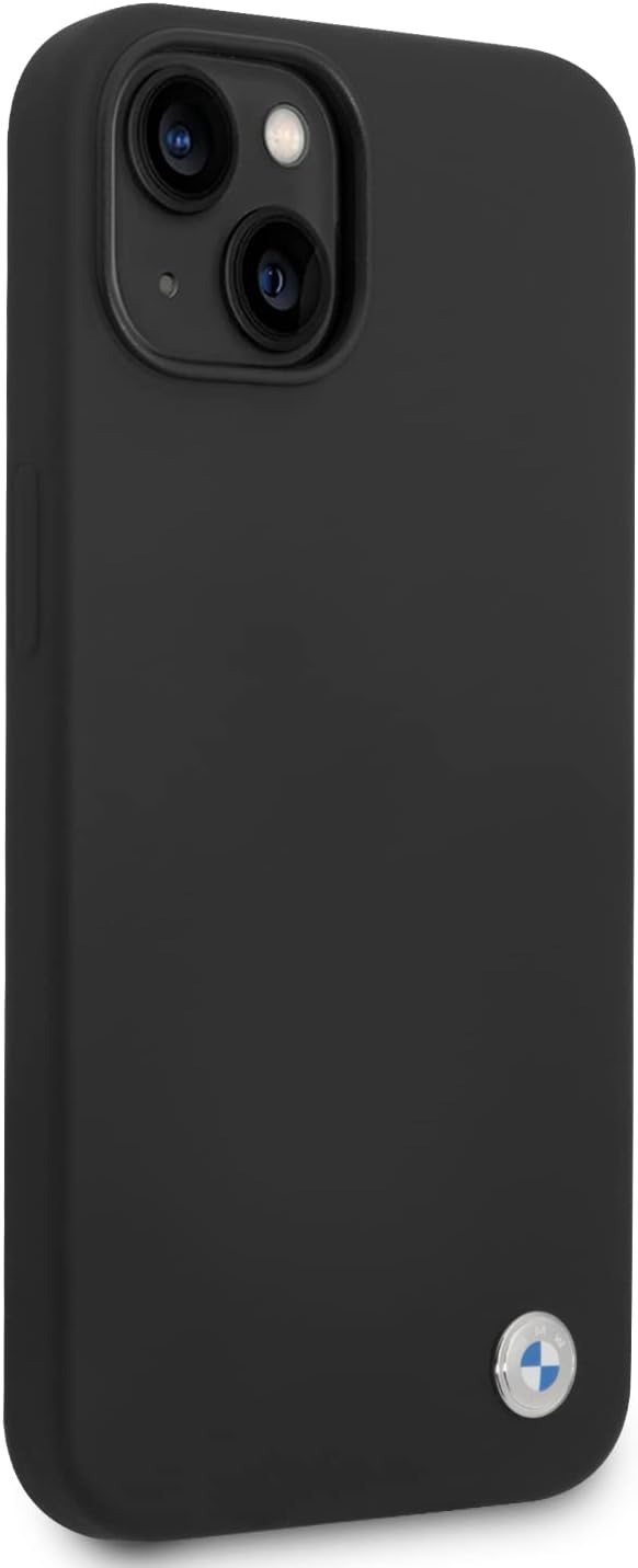 BMW BMHCP14SSILBK hülle für iPhone 14 6,1" schwarz/Black Silicone Metal Logo