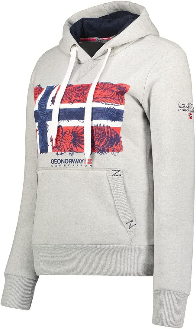 Geographical Norway Gpalm Lady - Frauen Sweatshirt Kapuze Taschen Känguru - Sweatshirt Frauen Pullov