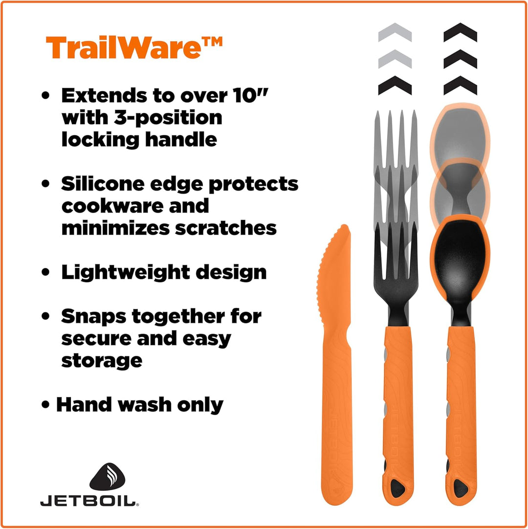 Jetboil Trailware Campingutensilien-Set, Orange/Schwarz, TRLWR