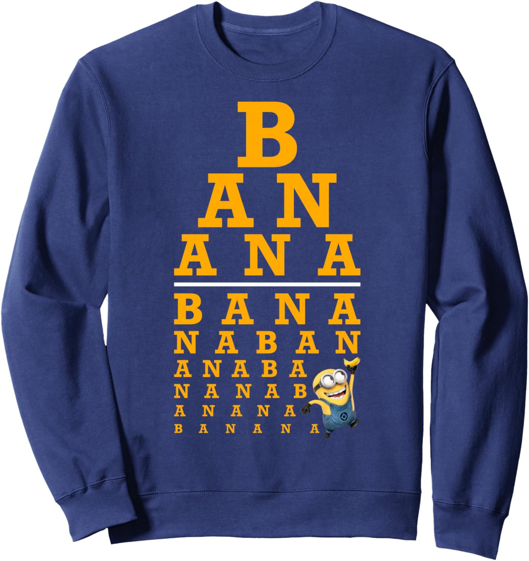 Despicable Me Minions Banana Text Stack Sweatshirt
