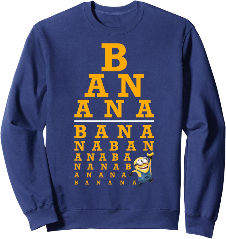 Despicable Me Minions Banana Text Stack Sweatshirt