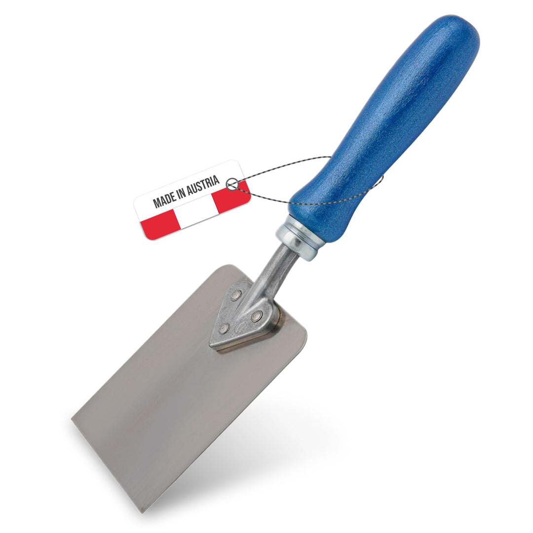 WERKFIT Profi Tapetenkratzer Fauserkelle mit Holzgriff – 0.8mm Edelstahlklinge – Herzgriffspachtel f