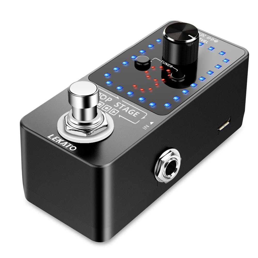 LEKATO Gitarren-Looper Effektpedalschlaufe, 9 Loops, Station mit USB-Kabel für E-Gitarre, Bassgitarr