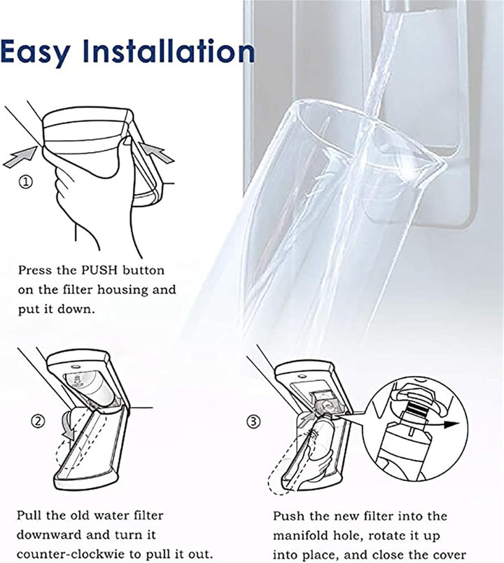 LT1000P/PC/PCS Kühlschrank Wasserfilter Ersatz, 3 Pack Wasserfilter Kompatibel Mit MDJ64844601, ADQ7