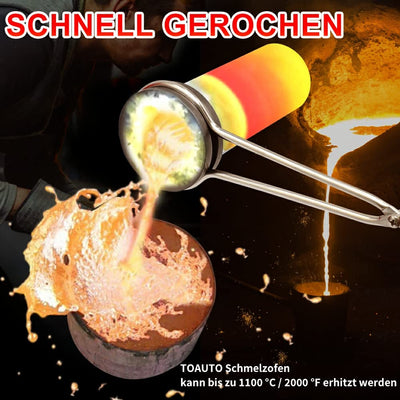 FASTTOBUY 3kg Digitale Schmelzofen 1100°C /2012°F, Automatischer Schmelzofen für Metall, Elektrische