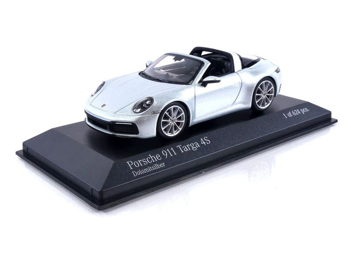 Minichamps 410069560 1:43 Porsche 911 (992) Targa-2020-Silver Collectible Miniature Car, Silber