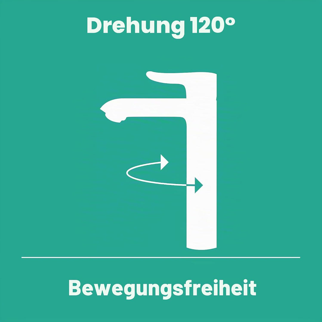 hansgrohe Tecturis E - Waschtischarmatur schwenkbar mit Push-Open Ablauf, energiesparend (CoolStart)