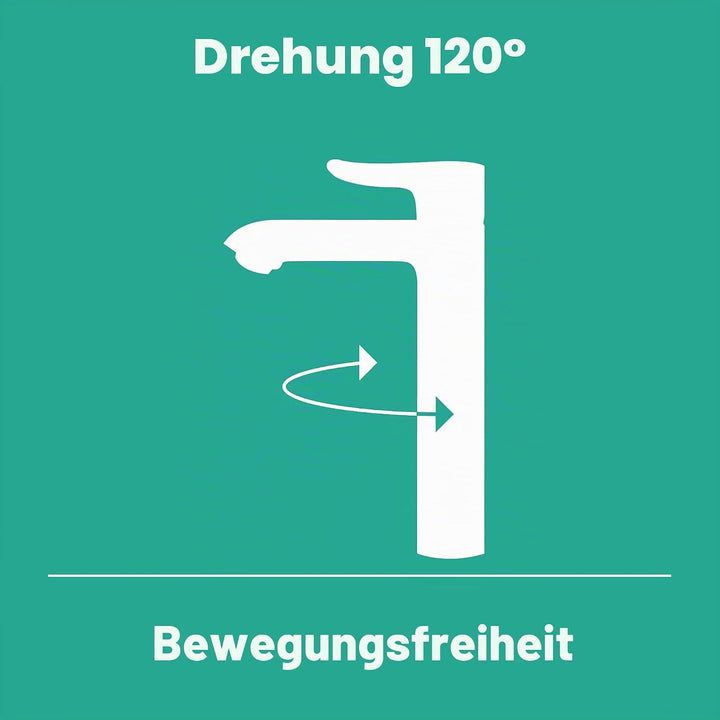 hansgrohe Tecturis E - Waschtischarmatur schwenkbar mit Push-Open Ablauf, energiesparend (CoolStart)