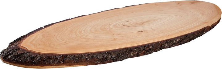 Batania Rindenholzbrett oval ca. 58-65 x 22-26cm, rustikales Servierbrett, Aufschnittbrett, einzigar