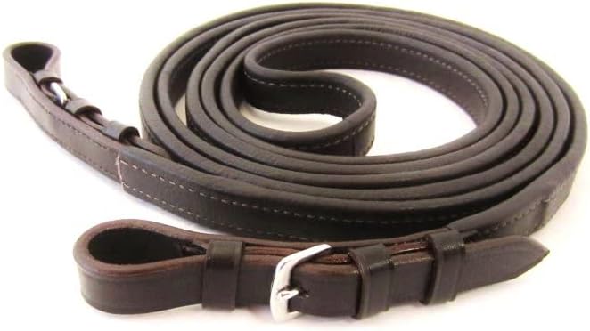 PS Pferdeartikel Weiche Softleder Zügel, Nappa geschlossen vernäht, Klassische Ausführung Farbe schw