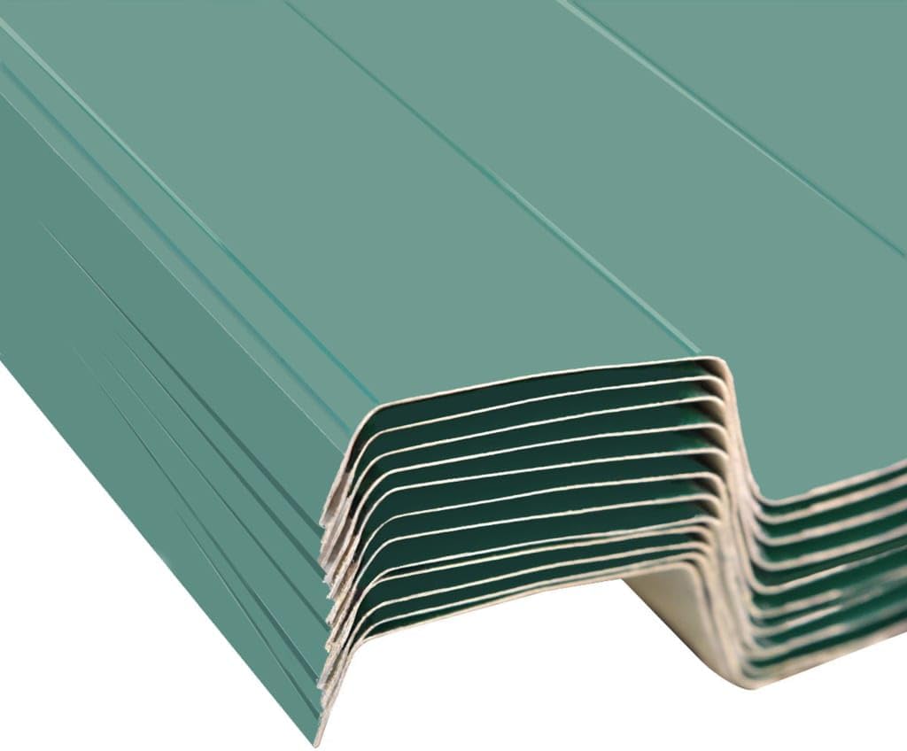 vidaXL Dachpaneele, 12 Stück, Stahl, pulverbeschichtet, Grün, 100 x 36 cm 12 Paneles - 129 x 45 cm G