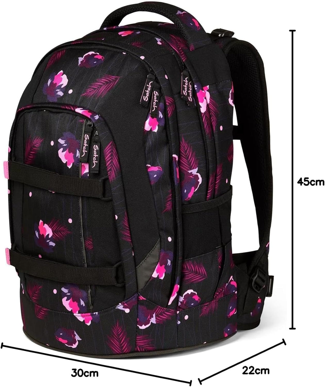 satch pack Schulrucksack Schulrucksack ab 5. Klasse ergonomisch 30L Stauraum standfest Organisations