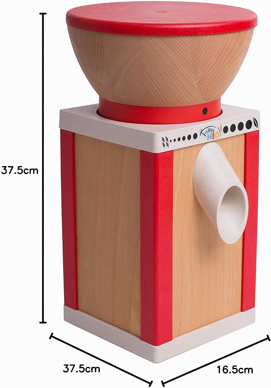 KoMo KoMoMio Getreidemühle rot (400 Watt, innovative Materialien) 16,5 x 16 x 37,5