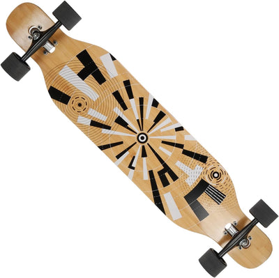 FunTomia Longboard mit 3 Flex Stufen Drop Through Cruiser Komplettboard Mach1 Speed Kugellager T-Too