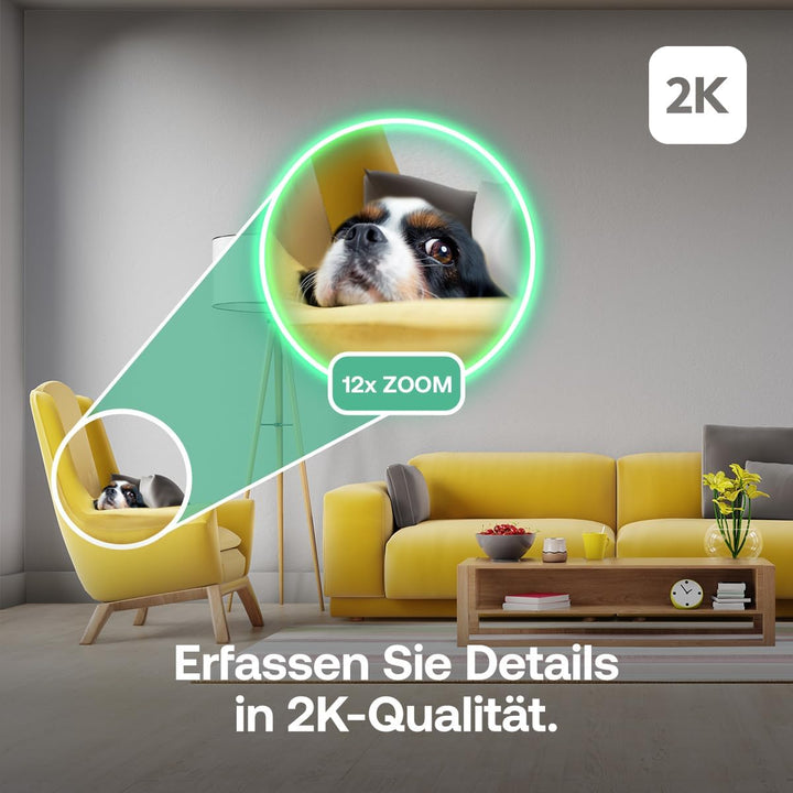 Arlo Rundum-Schutzpaket für Ihr Zuhause – 2X Indoor 3 PTZ 2K kabelgebundene Innen-Überwachungskamera
