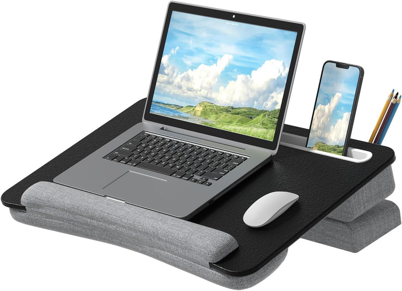 Laptopkissen, PUTORSEN Laptop Knietablett mit Ergonomische Handgelenkauflage, Grössere Laptop Kissen