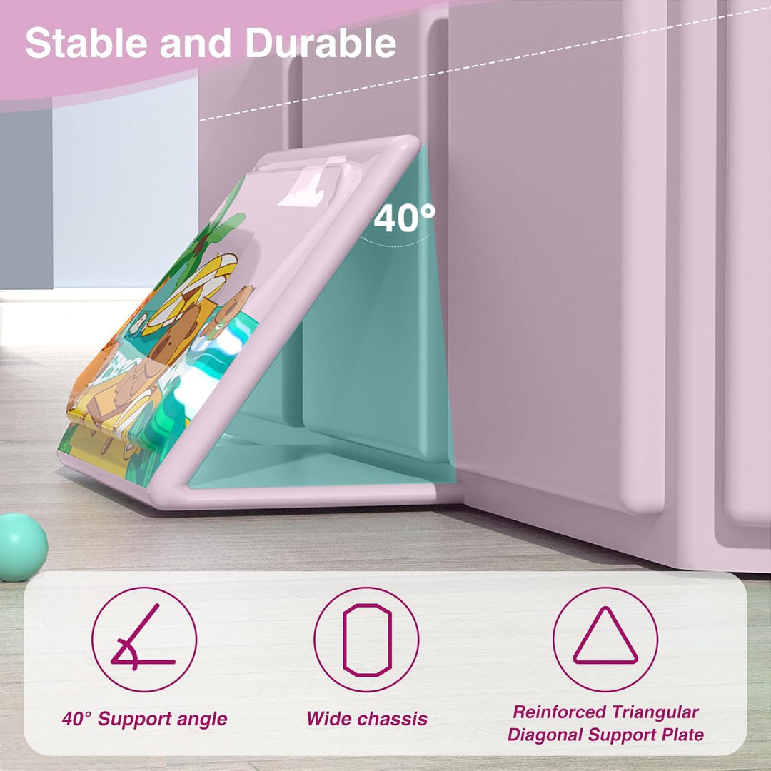 Tragbare faltbare Babybadewanne, 75 x 45 x 24 cm (L x B x H), geeignet für 0-6 Jahre, Rosa/Mintgrün