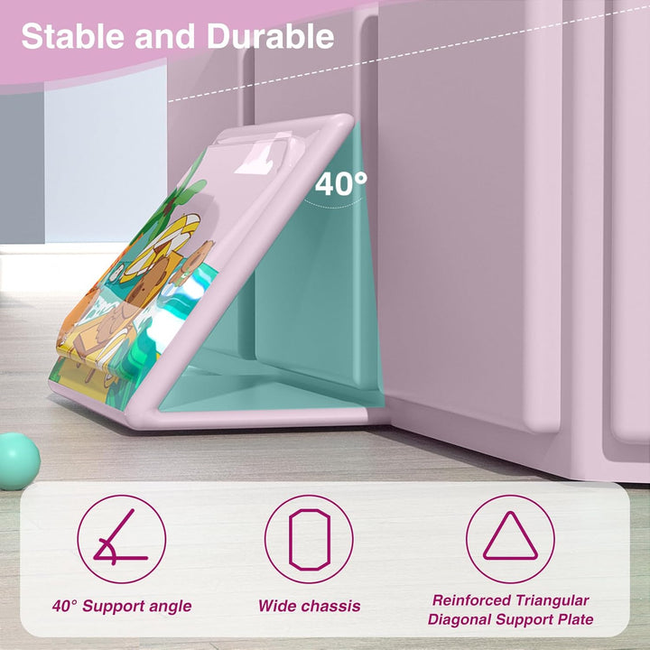 Tragbare faltbare Babybadewanne, 75 x 45 x 24 cm (L x B x H), geeignet für 0-6 Jahre, Rosa/Mintgrün