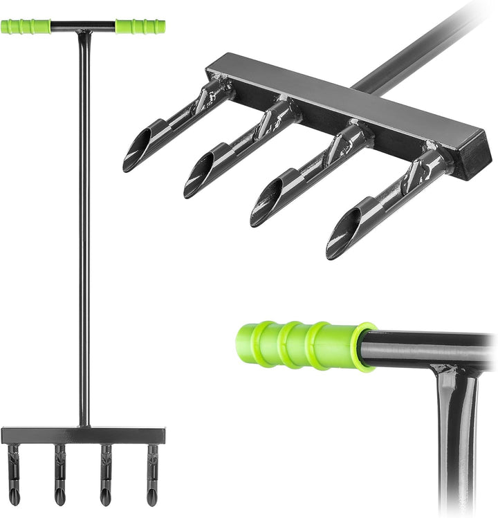 KADAX Hand Aerifizierer für Rasen, Rasenlüfter zum Belüften von Rasenflächen und Böden, Gartengerät,