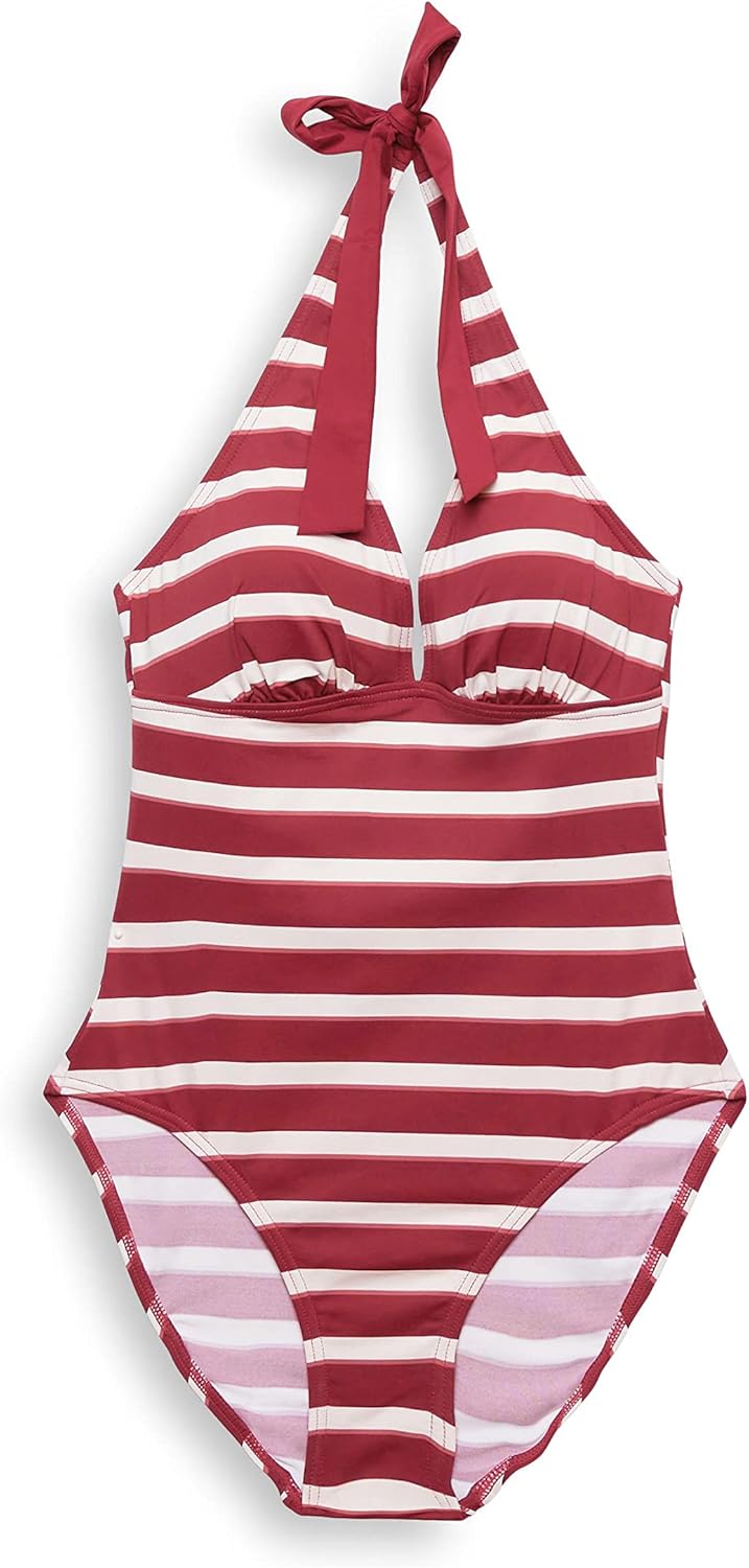 ESPRIT Neckholder-Badeanzug im Streifen-Look