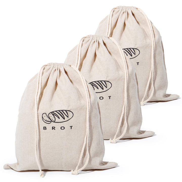 Theo&Cleo Leinen Brotbeutel Aufbewahrung Frischhalten, Leinenbeutel für Brot, Bread Bag, Brotaufbewa