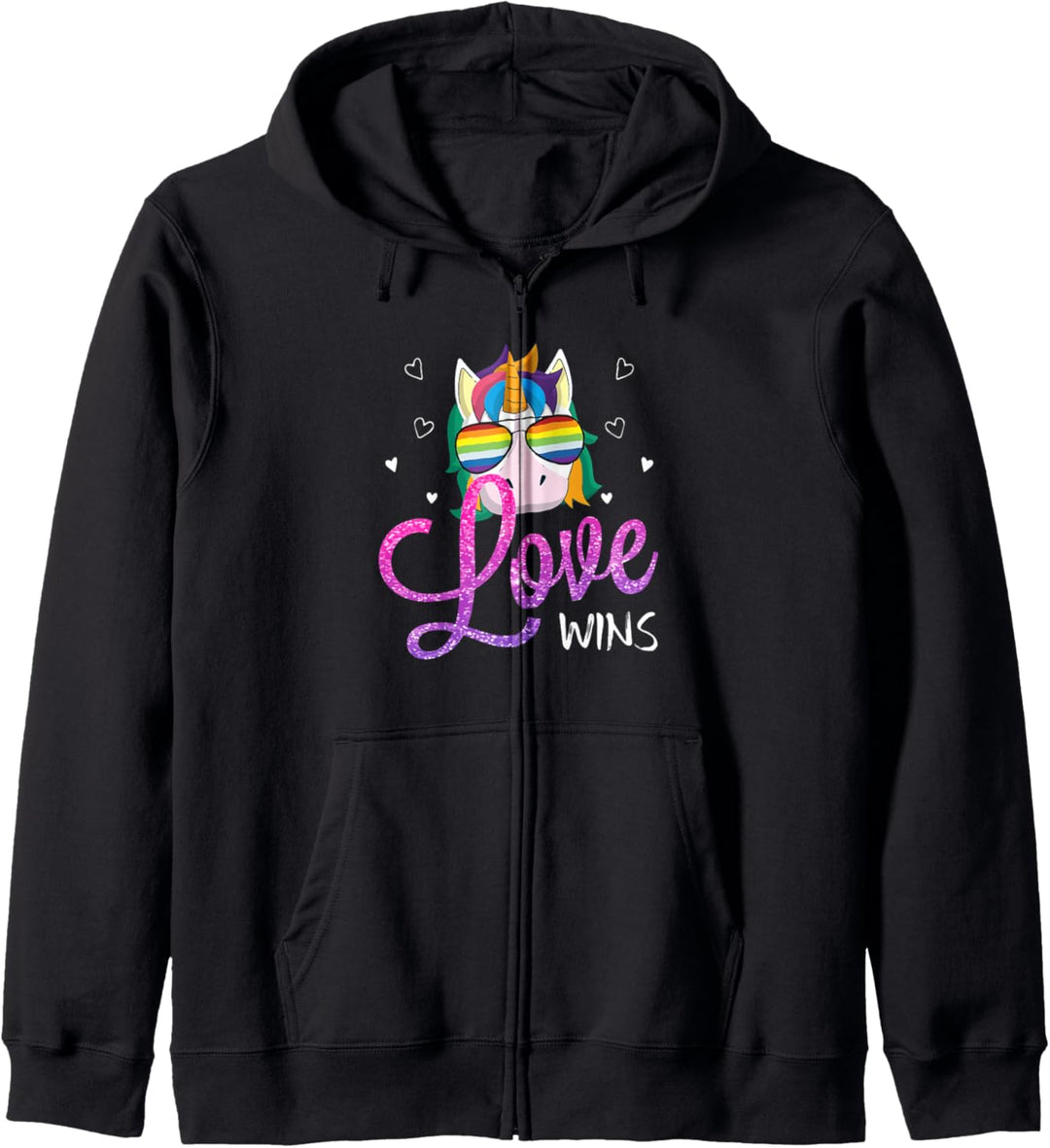 LGBT LGBTQ Gift Love Wins Pride Lesbian Gay Bi Trans Unicorn Kapuzenjacke