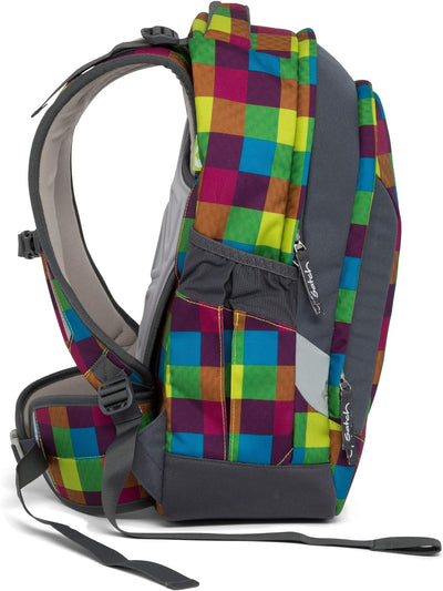 SATCH Beach Leach 2.0 Kinder-Rucksack, 45 cm, Karo Bunt Gepixelt, SAT-SLE-001-901