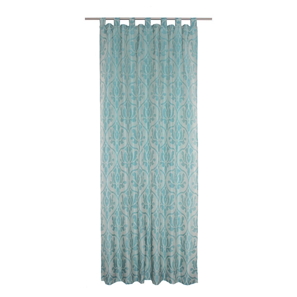 Wirth Fertigschal Medina mit Schlaufen, Polyester, Türkis, 245 x 135 cm Türkis 245 x 135 cm, Türkis