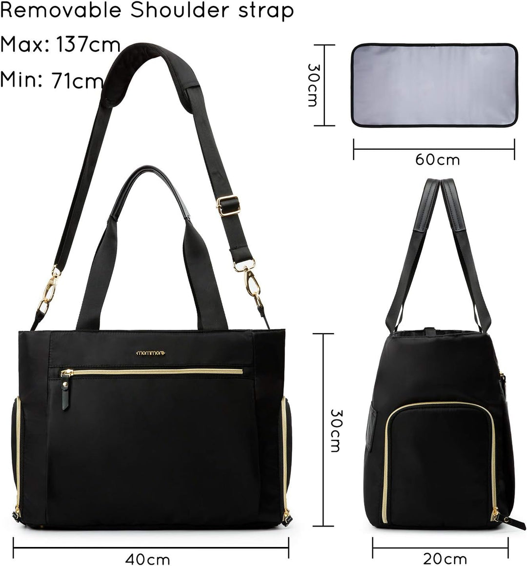 mommore Brustpumpentasche/Wickeltasche mit 15-Zoll-Laptopfach, passend für die meisten Brustpumpen w