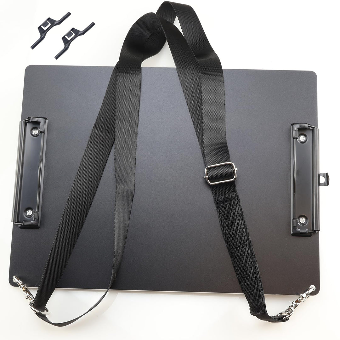 Aluminium-Klemmbrett, A4-Grösse (24,1 x 32,4 cm), zwei Clip-Klemmbretter mit 160 cm verstellbarem Sc