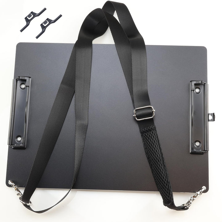 Aluminium-Klemmbrett, A4-Grösse (24,1 x 32,4 cm), zwei Clip-Klemmbretter mit 160 cm verstellbarem Sc