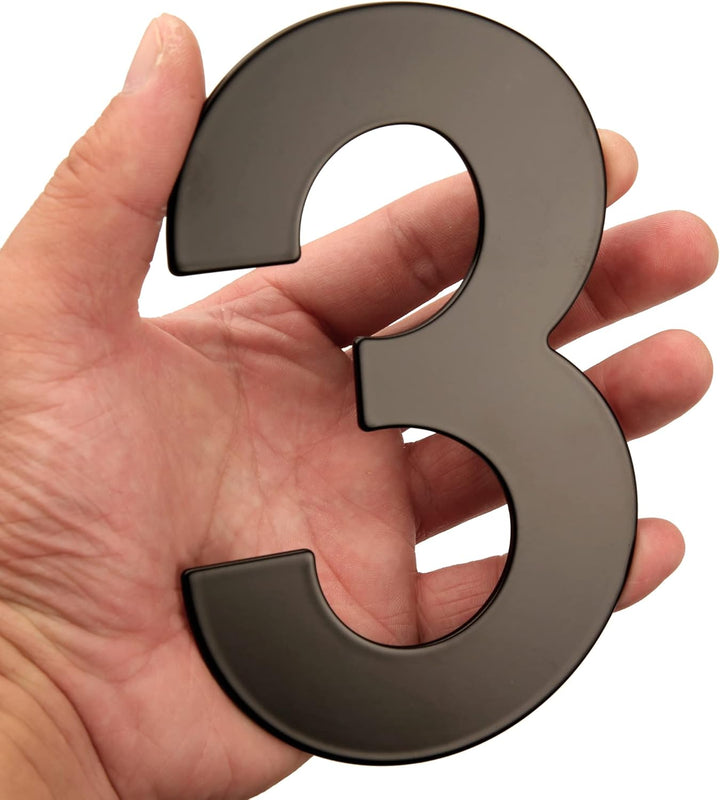 HASWARE 304 Edelstahl Moderne Hausnummer 6 Zoll/15cm Stilvolle Tür Alphabet Plakette für Strasse Hom