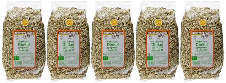 Werz Vollkorn-Dinkel gepufft ungesüsst, 5er pack (5 x 150g)