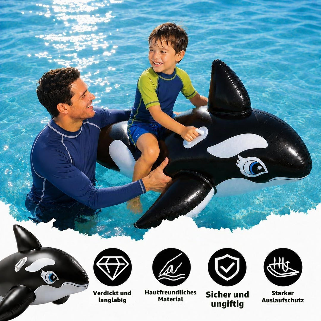 Luftmatratze Pool, dellyy Wal Schwimmtiere für den Pool, Aufblasbare Wal Wassertiere, Pool Float Kin