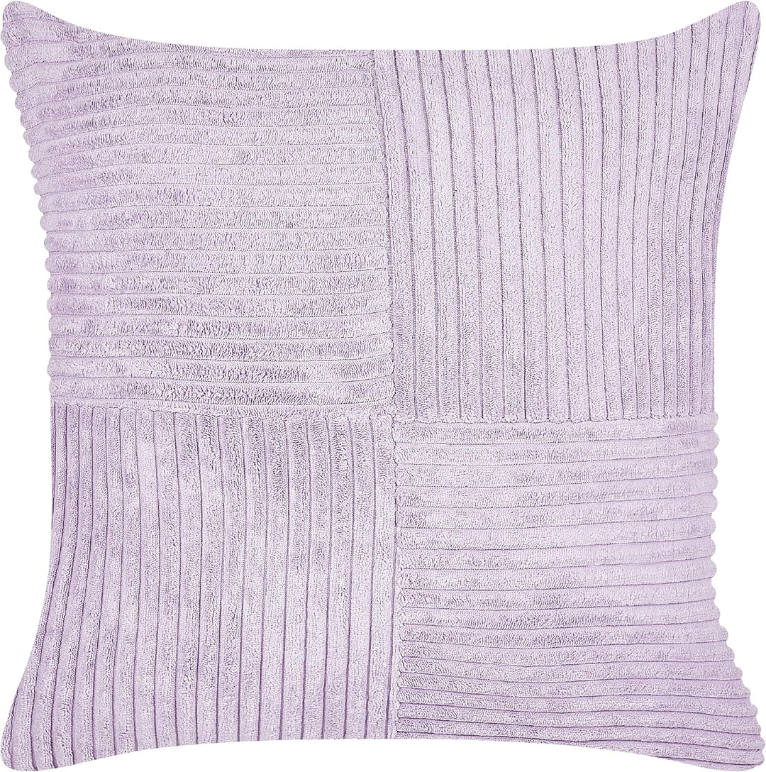 Set aus 2 dekorative Kissen aus Cord 43 x 43 cm Violett Millet