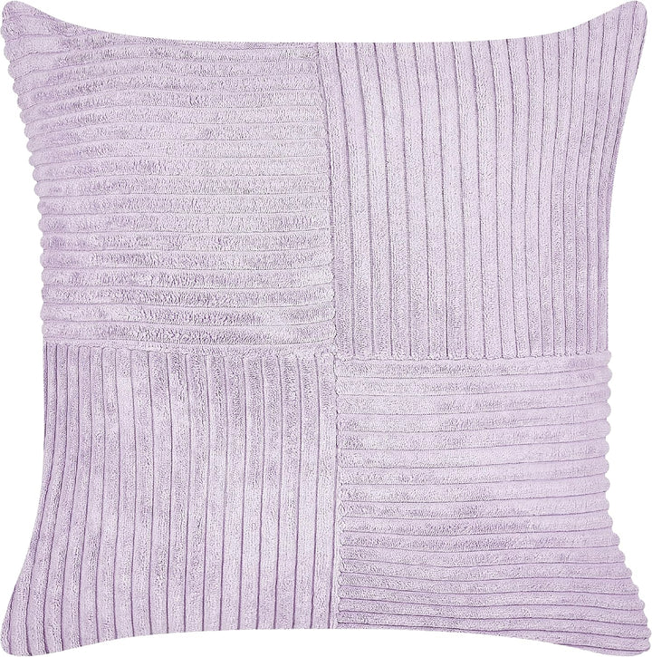 Set aus 2 dekorative Kissen aus Cord 43 x 43 cm Violett Millet