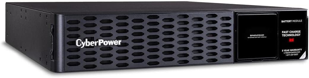 CyberPower BP48VP2U01 Batterieerweiterung für USV, 2U Rackmount/Tower, Metallgehäuse schwarz, 48 Vdc