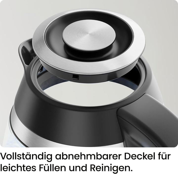 Chefman Elektrischer Wasserkocher, 1.8L 3000W, abnehmbarer Deckel, automatische Abschaltung, Trocken