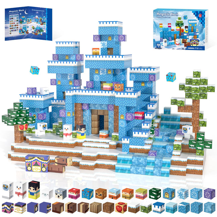 Magnetische Bausteine, Magnetbausteine 150 PCS für 3+ Jahre Alt, Magnetic Blocks Spielzeug-Sets für